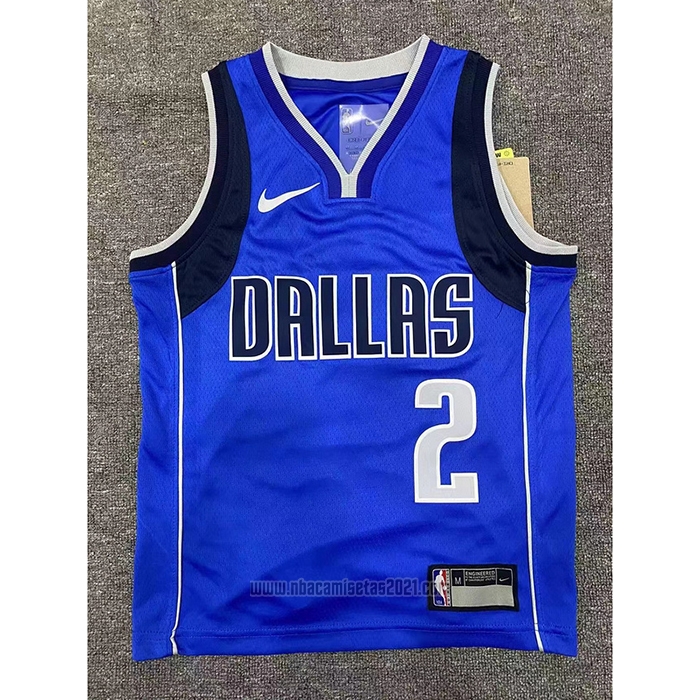 Camiseta Nino Dallas Mavericks Kyrie Irving #2 Icon 2022-23 Azul